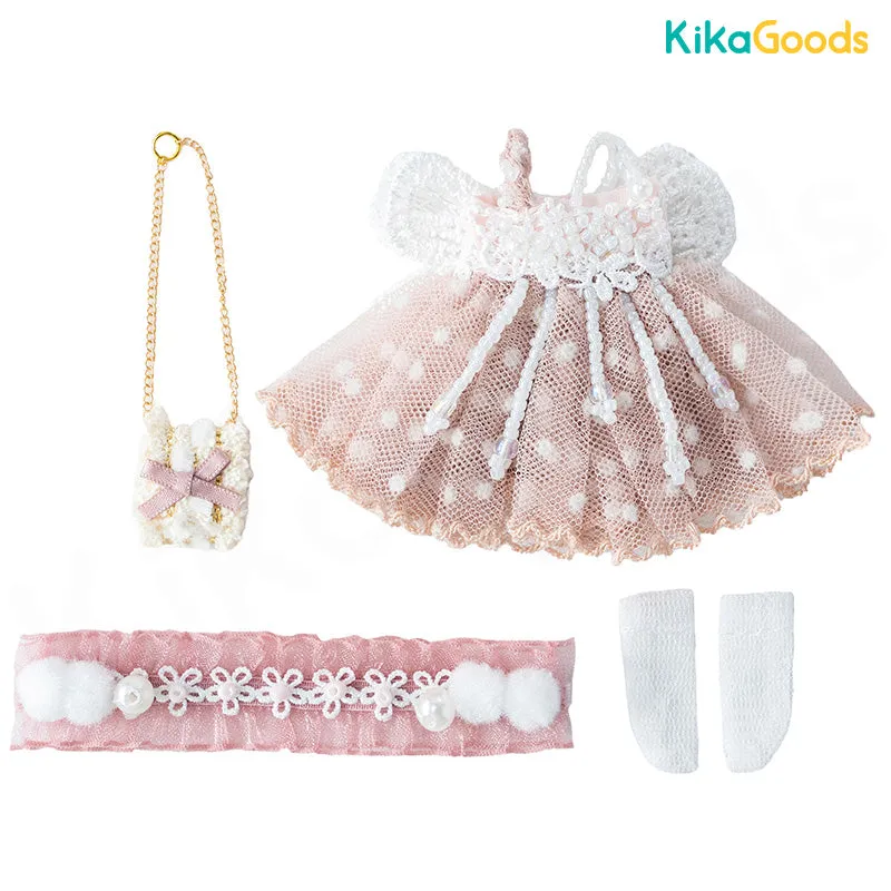 BJD Figure Clothes Polka Dot Fairy Skirt Suit