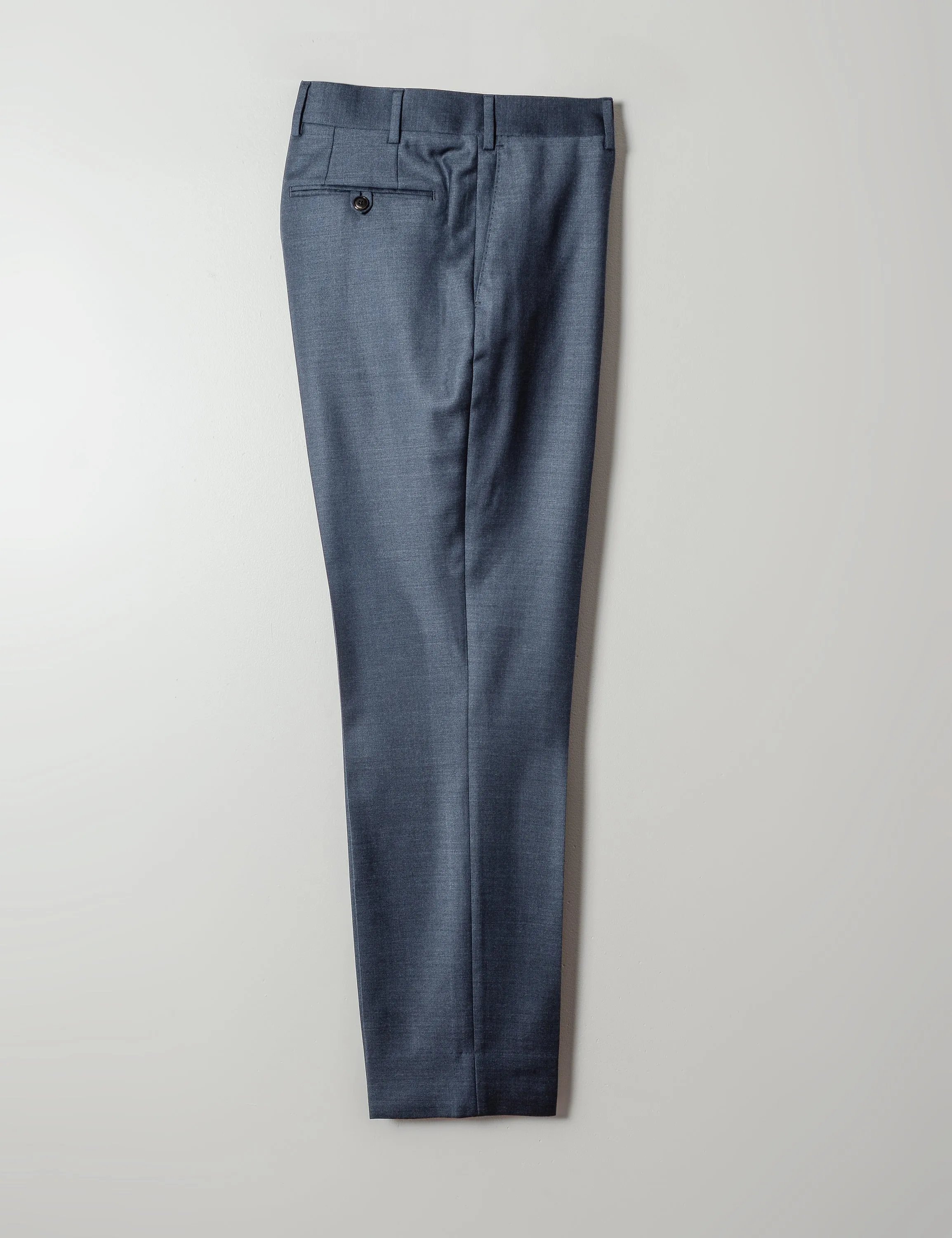 BKT50 Tailored Trousers in Super 130s Heather Twill - Cool Blue