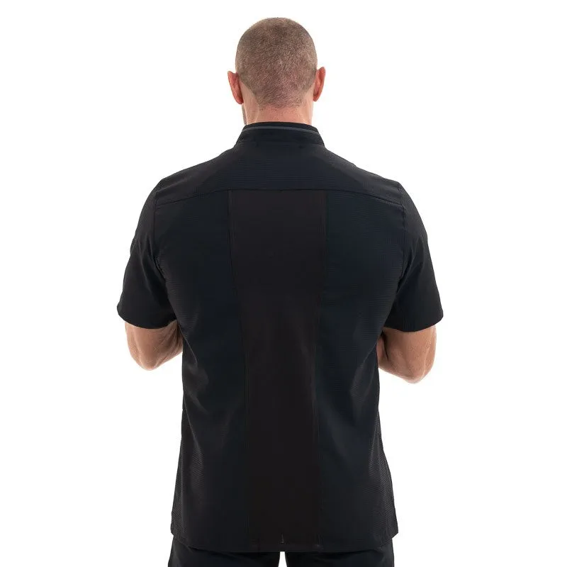 Black Aguila Breathable Short Sleeve Chef Coat - ROBUR