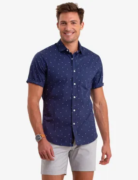 BLACK MALLET DOT PRINT SHORT SLEEVE SHIRT