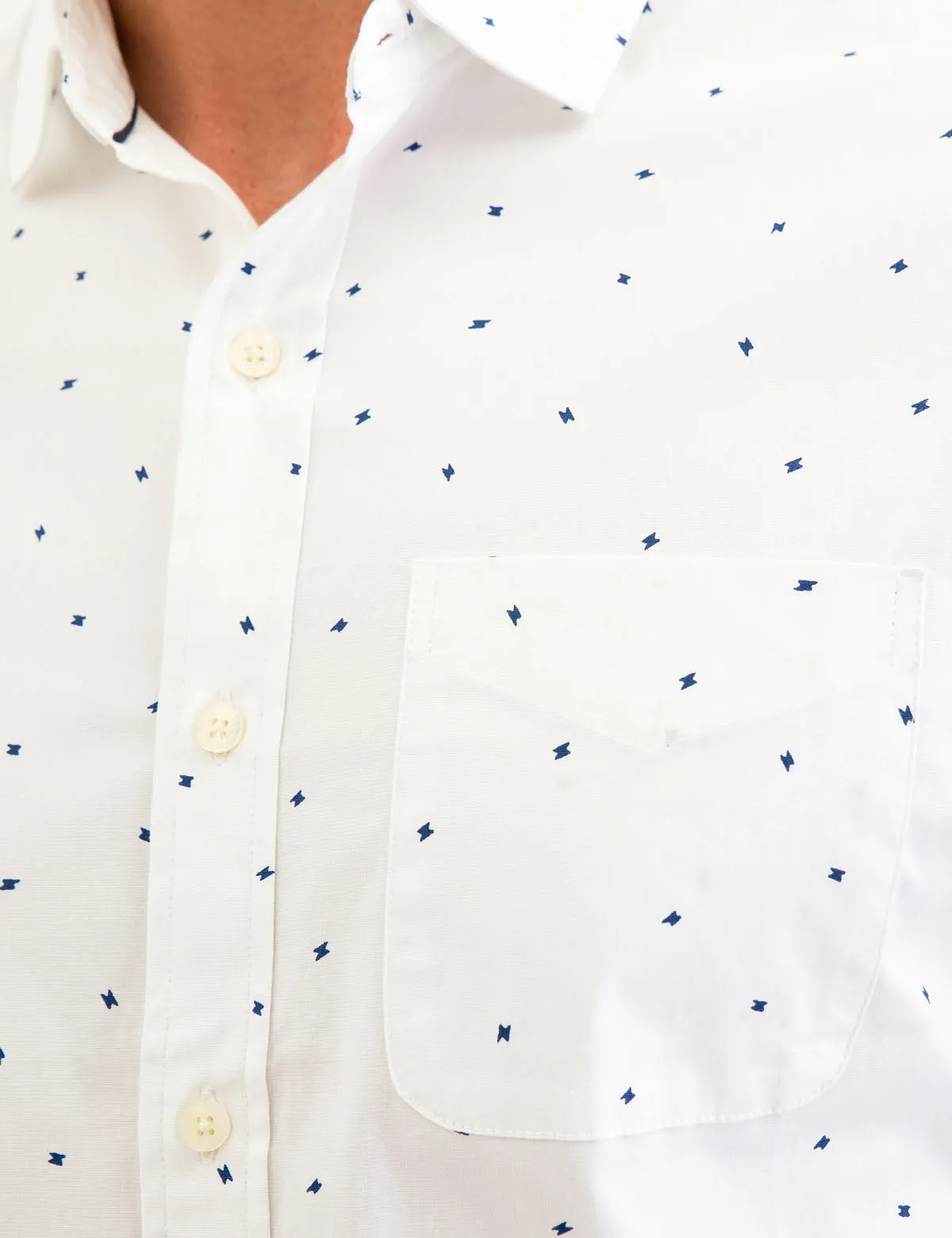 BLACK MALLET DOT PRINT SHORT SLEEVE SHIRT