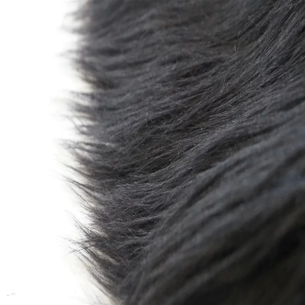 Black Mohair Faux Fur Fabric By The Roll (20 Yards) 4 Inch Pile