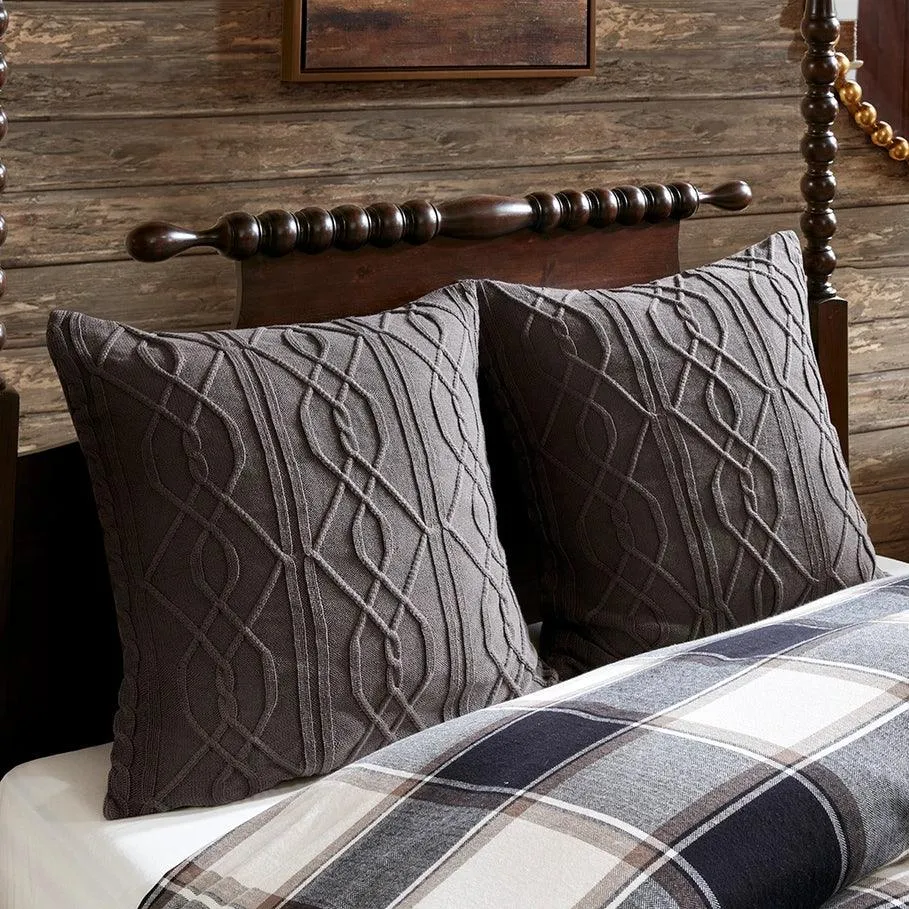 Black Plaid Lodge Comforter Duvet Set