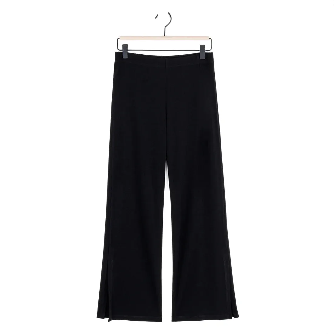 Black Side Slit Ankle Pant