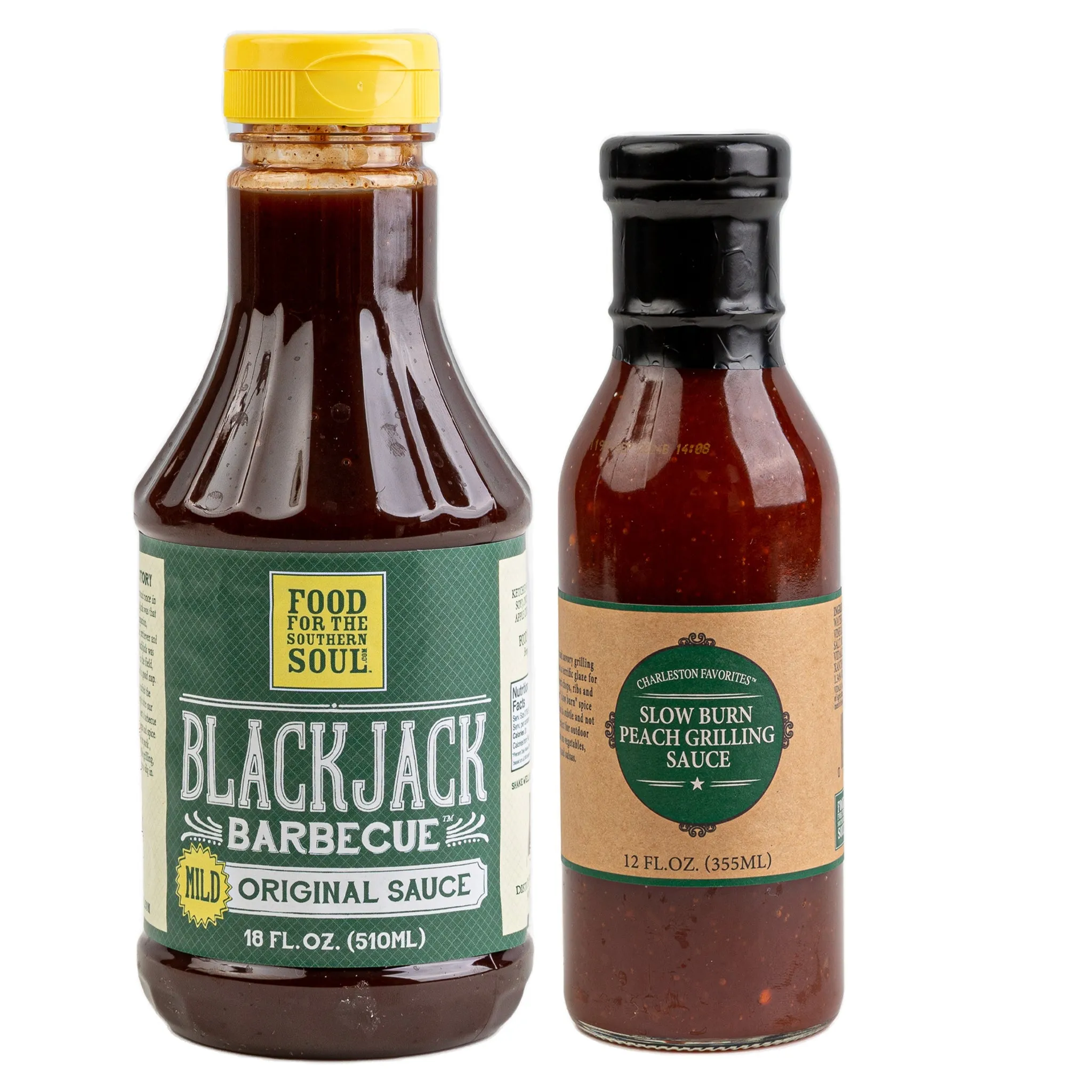 BlackJack Original BBQ Sauce and Charleston Favorites Slow Burn Peach Grilling Sauce