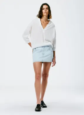 Bleached Denim Mini Skirt