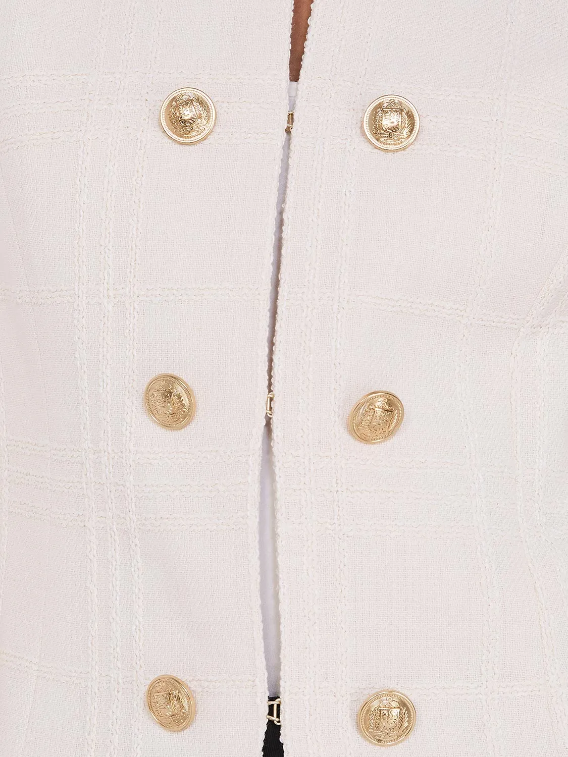 Boucle Blazer With Gold Buttons