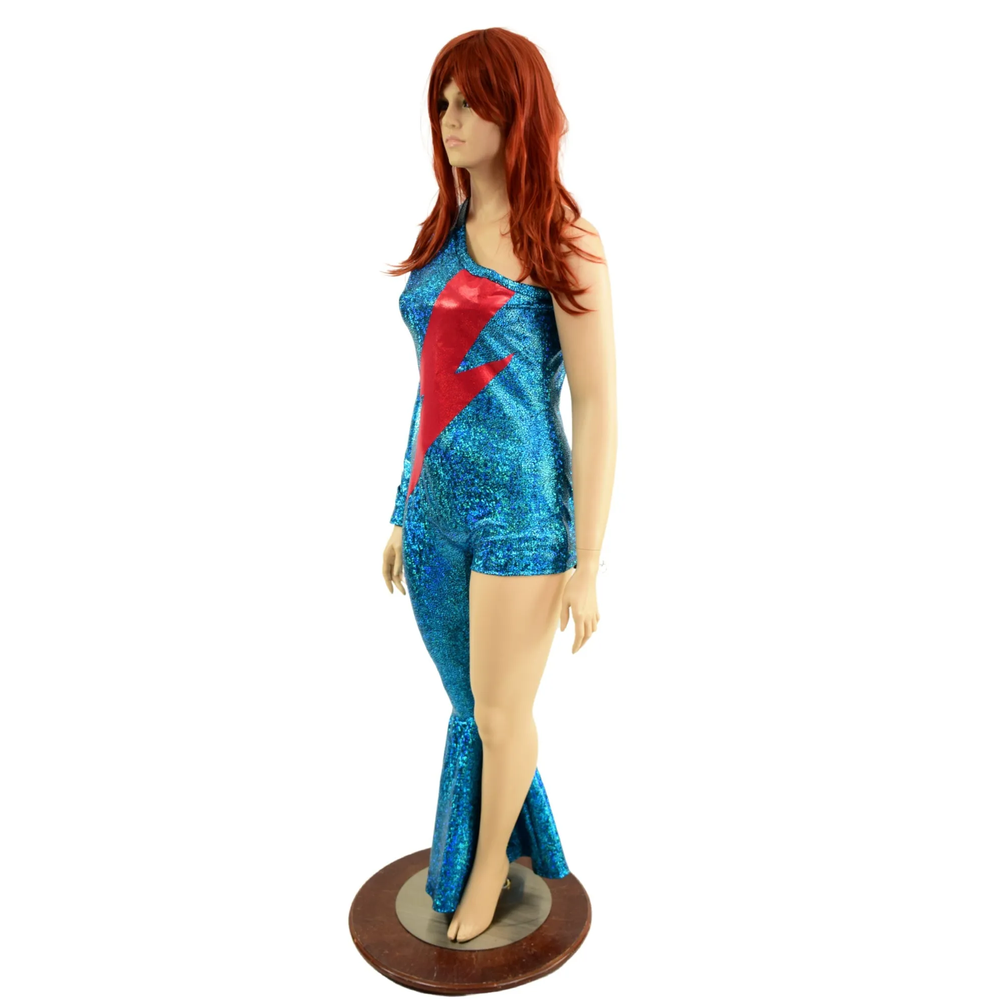 Bowie Inspired Turquoise Catsuit with Bolt