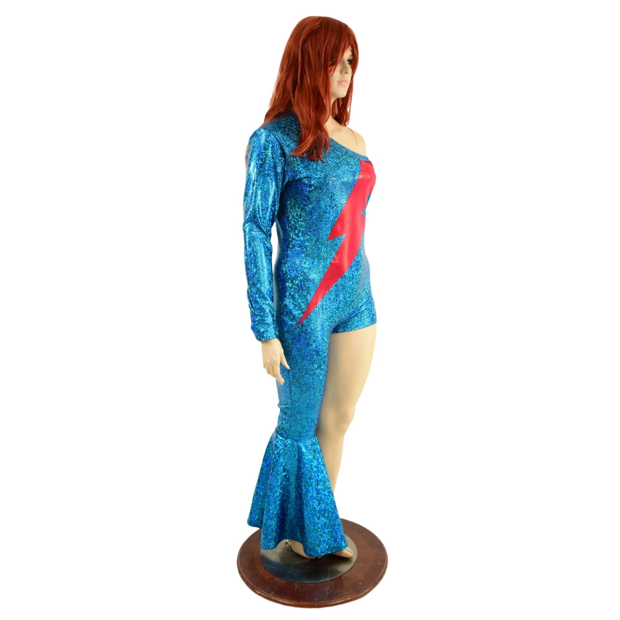 Bowie Inspired Turquoise Catsuit with Bolt