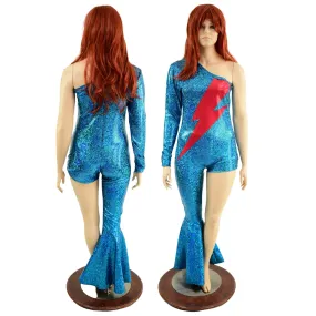 Bowie Inspired Turquoise Catsuit with Bolt