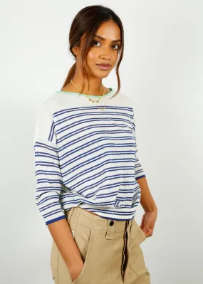 BR Neep Stripe Knit in Blue, White