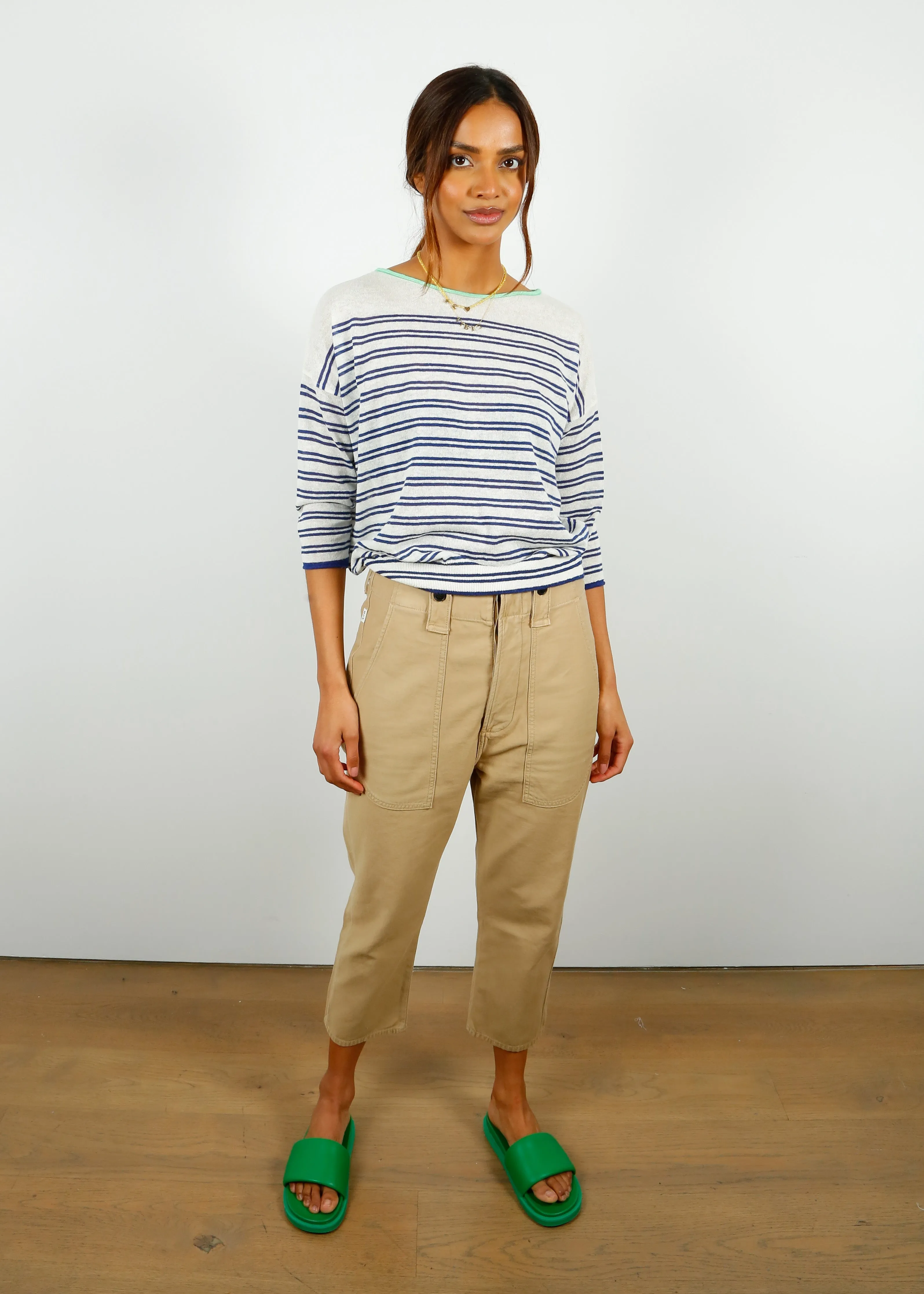 BR Neep Stripe Knit in Blue, White