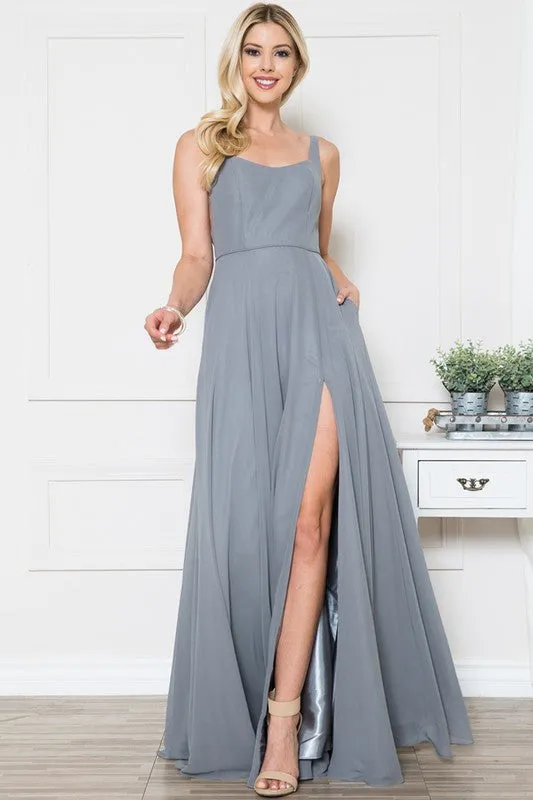 Bridesmaid Formal Prom Dress Shoulder Strap