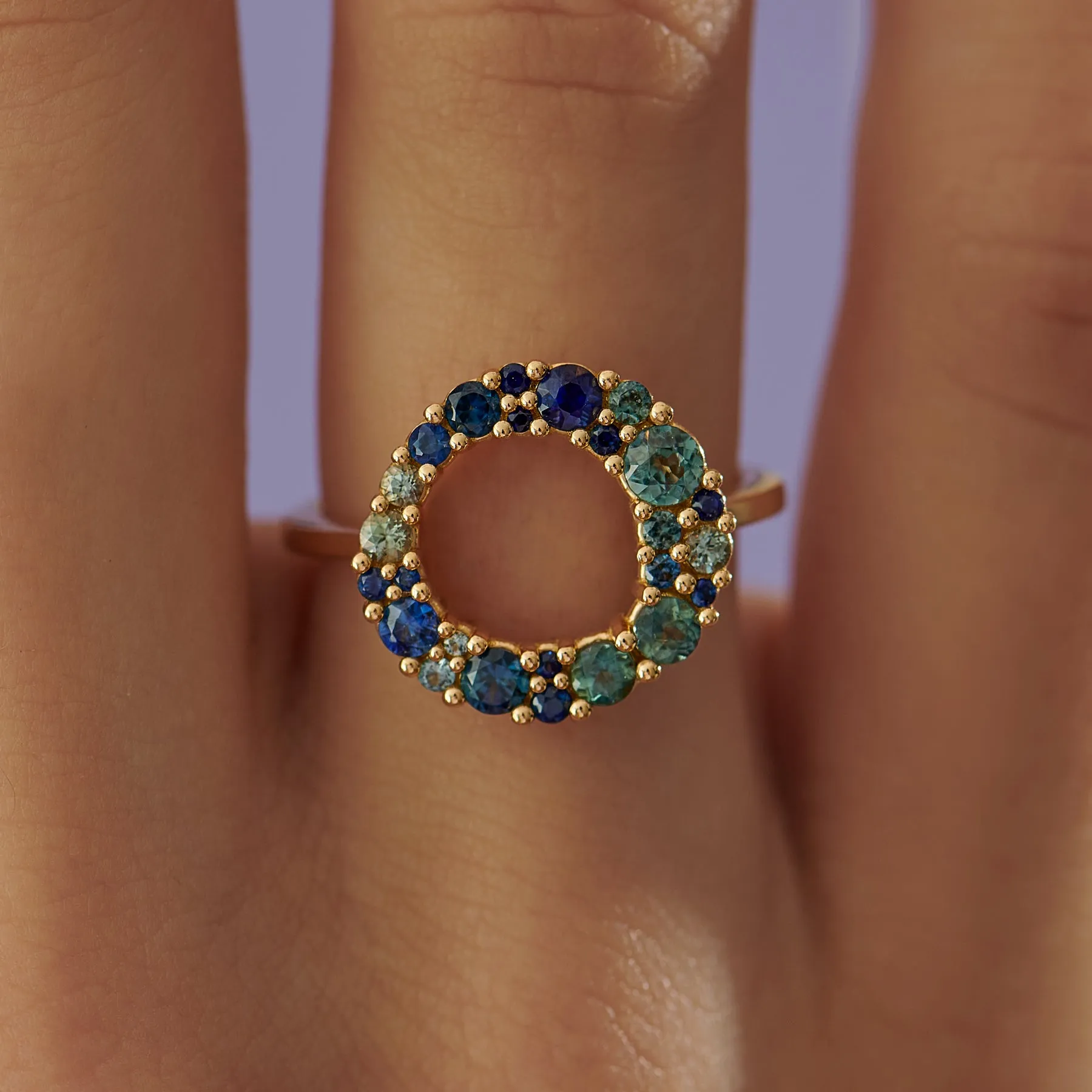 Bubble Multicolor Sapphire Ring