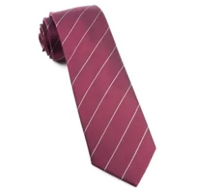 Burgundy Pencil Pinstripe Necktie