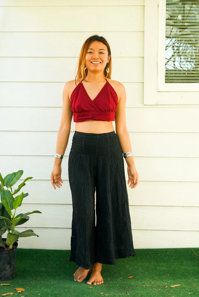 Burgundy Wrap Top