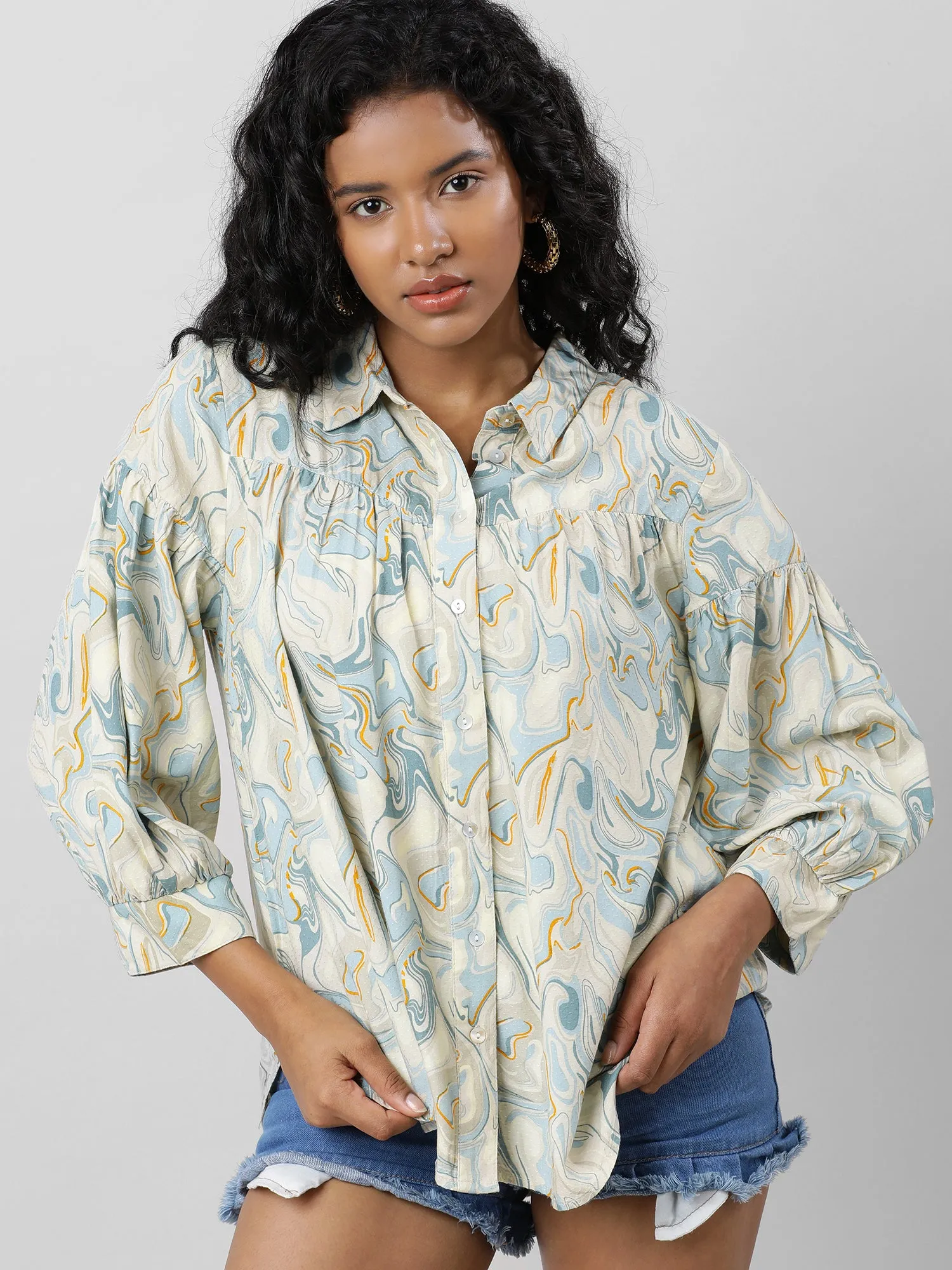 Buttoned Up Printed Shirt