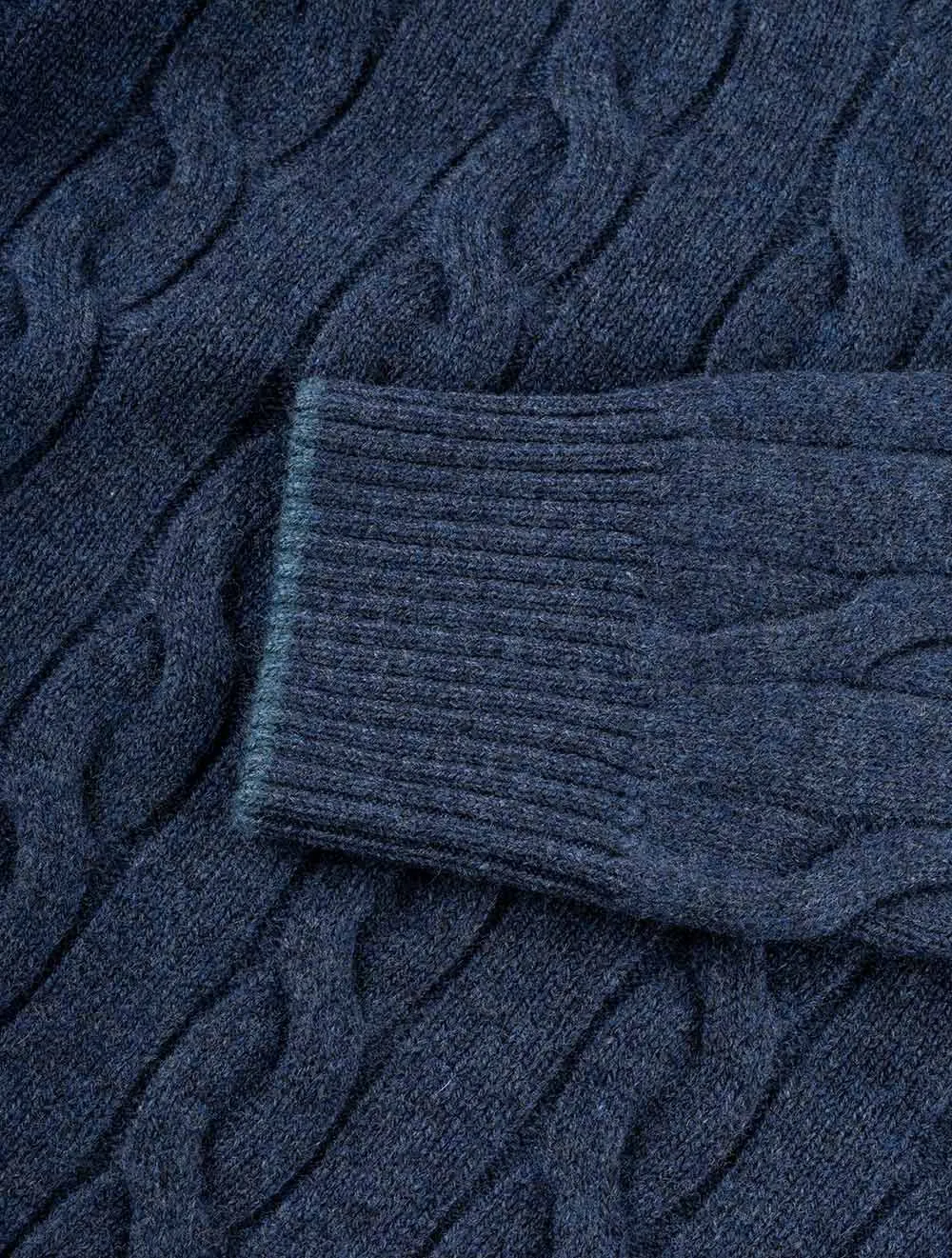 Cable Knit Sweater Blue