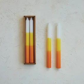 Candy Corn Taper Candle