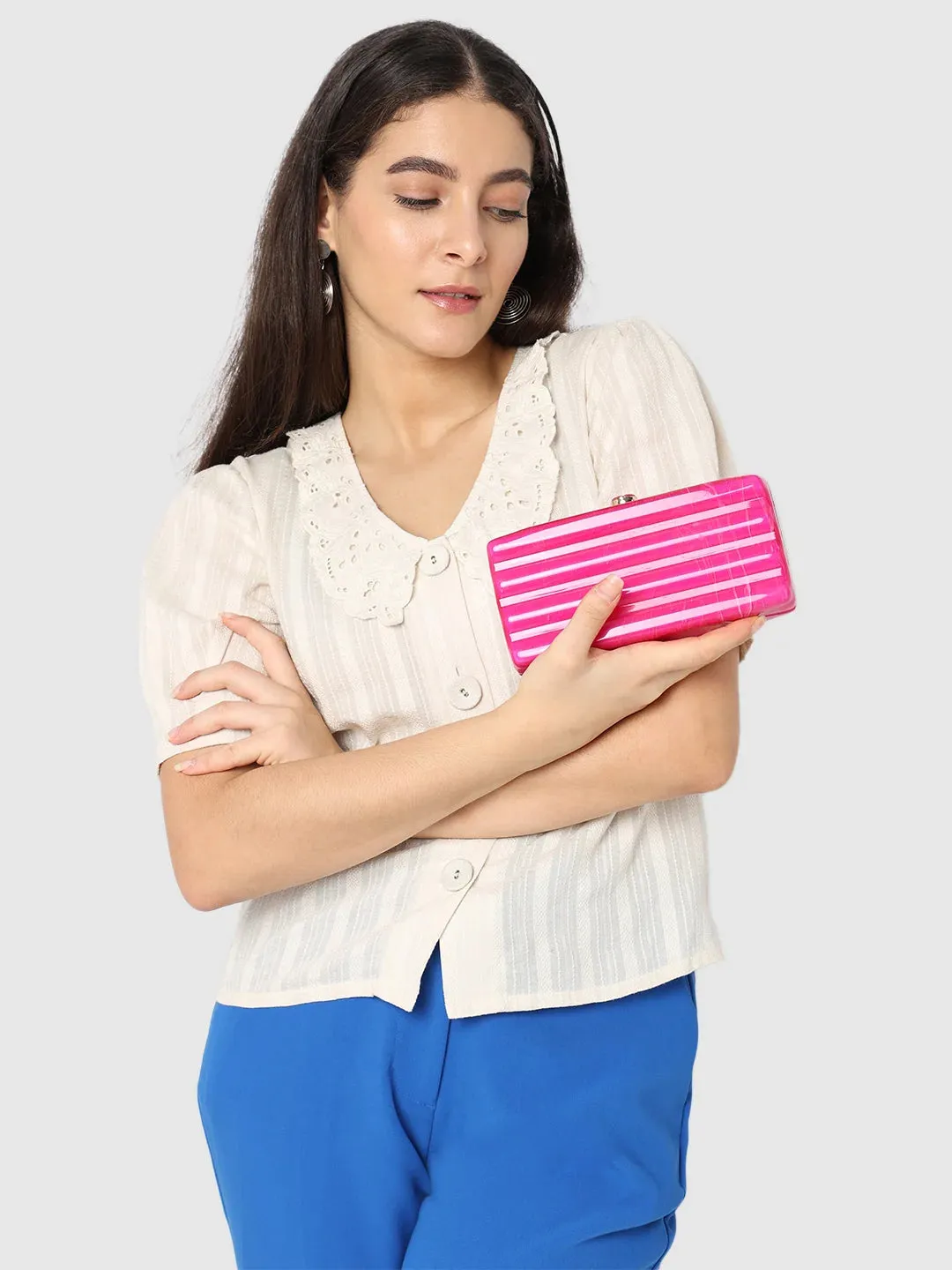 Caprese Gaina Clutch Small Pink