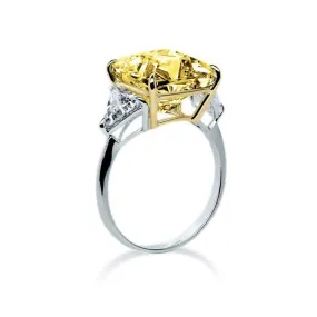 CARAT* London Gemma Cocktail Ring Canary Yellow