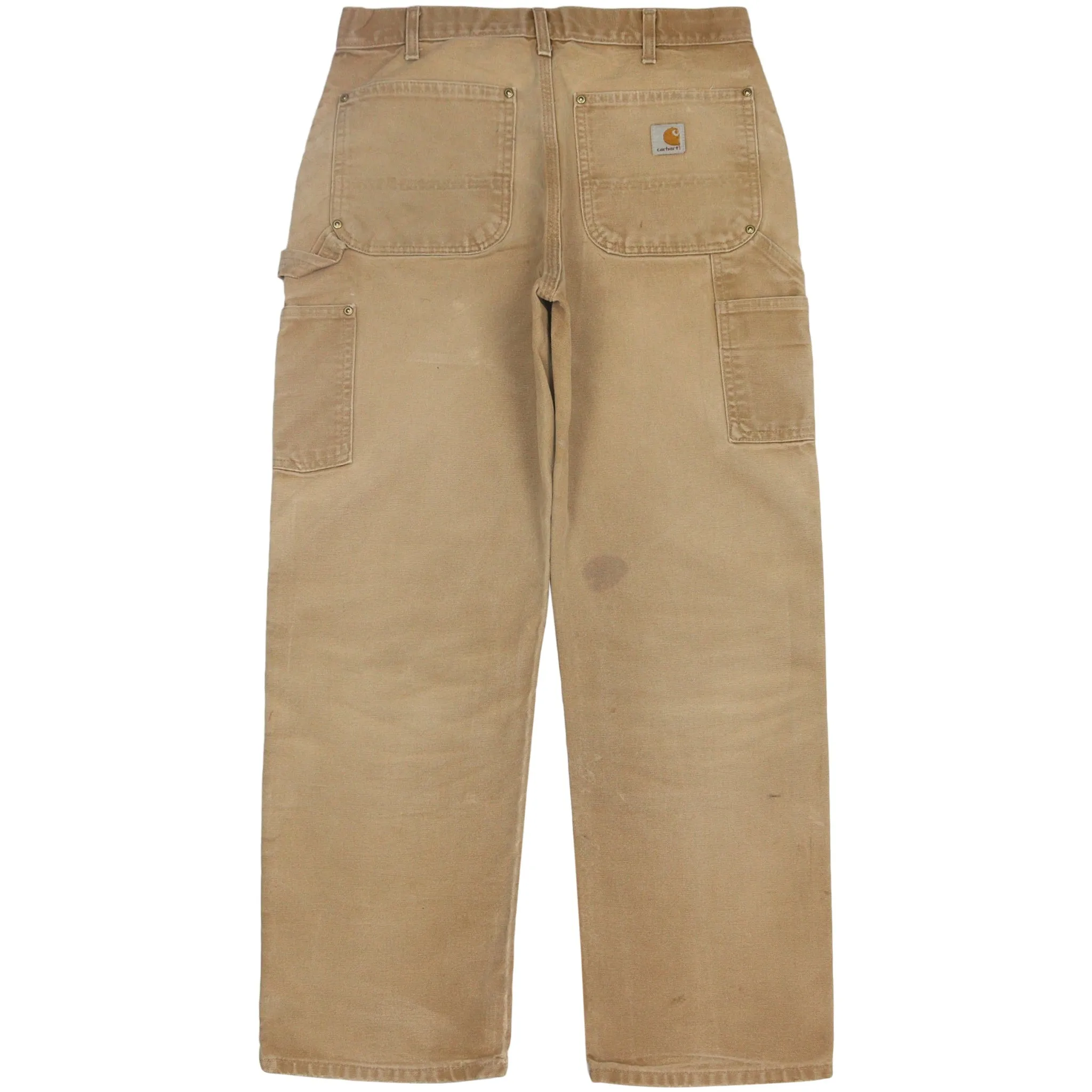 Carhartt Double Knee Carpenter Distressed Beige Work Trousers