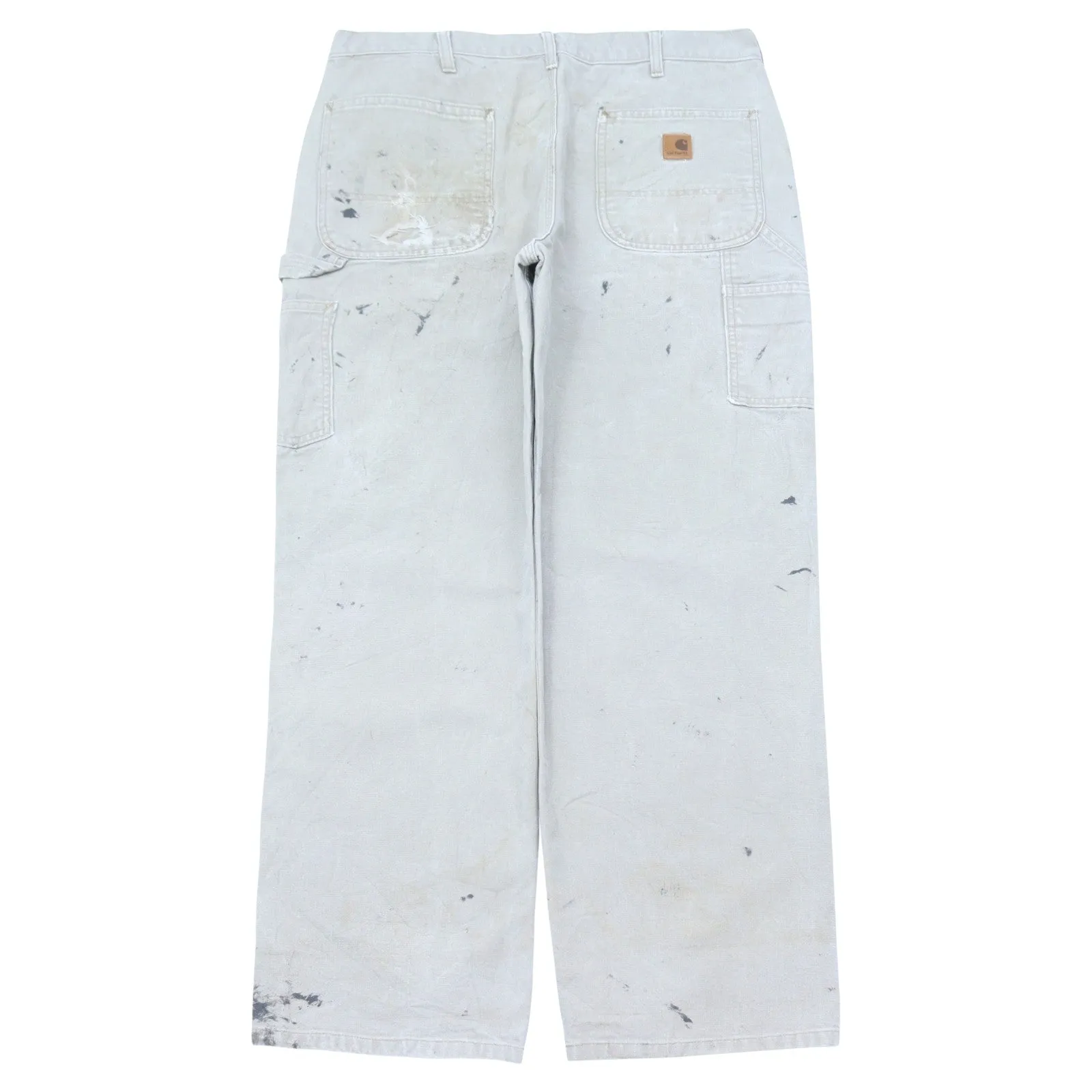 Carhartt Off White Distressed Work Trousers