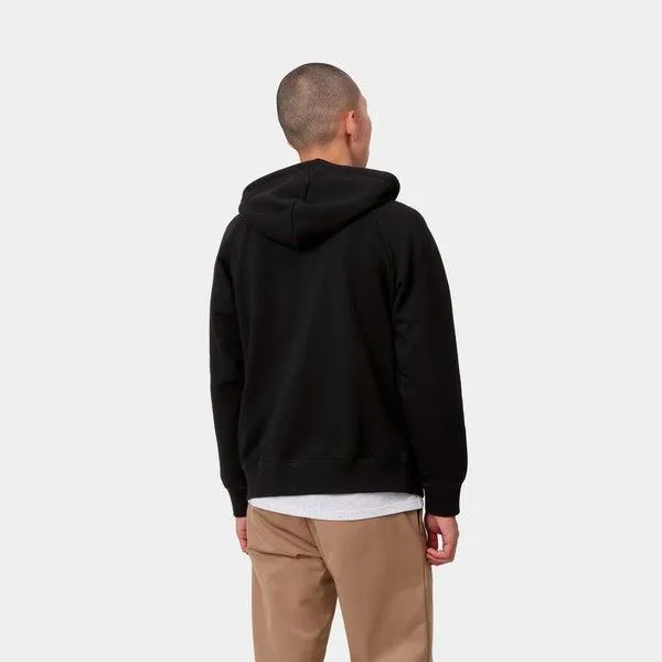 Carhartt WIP Hooded Chase Fleece Jacket Black - Gold