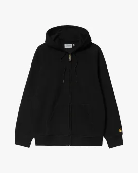 Carhartt WIP Hooded Chase Jacket - Black / Gold