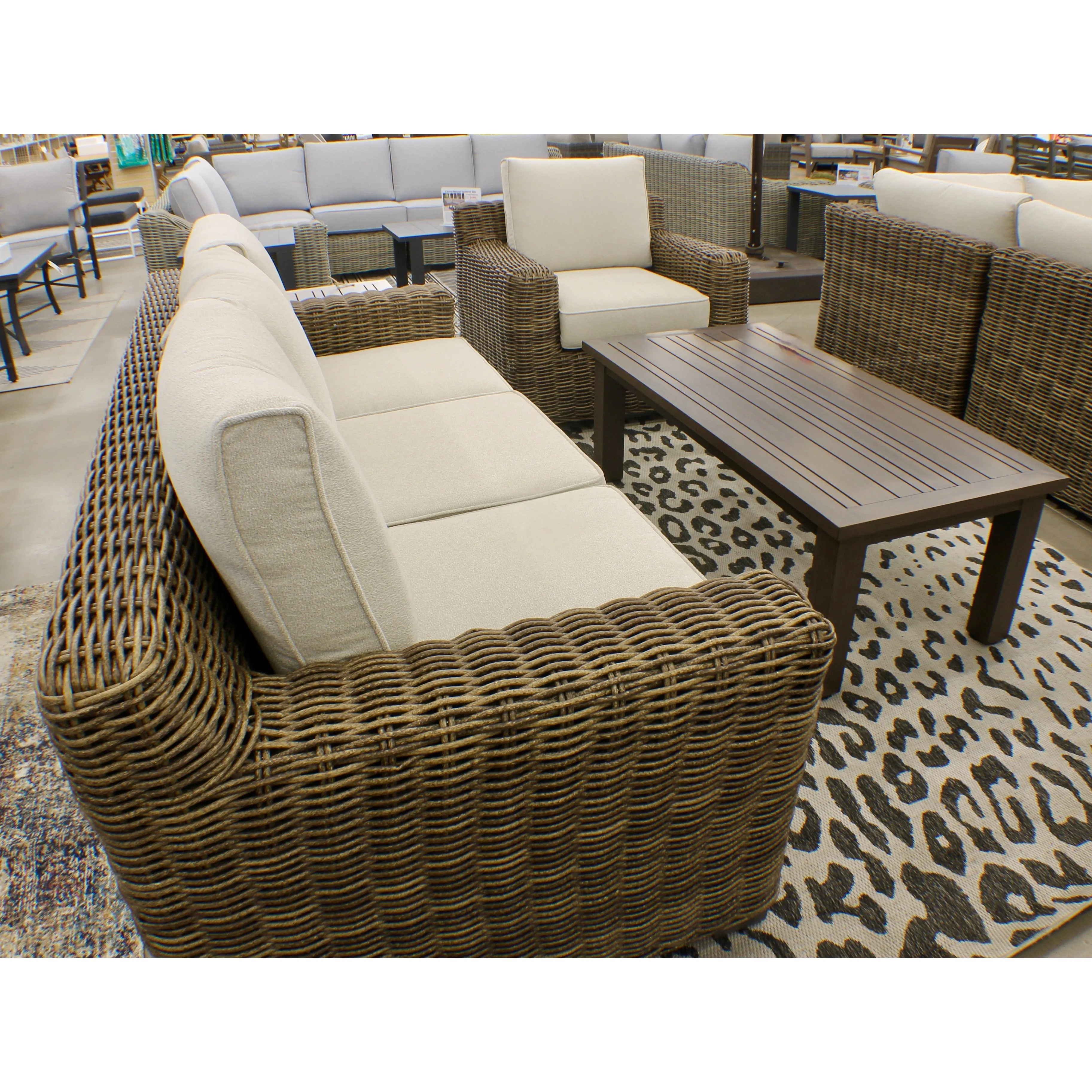 Carmel Brown 87" Outdoor Sofa with LUX Heavy Weave