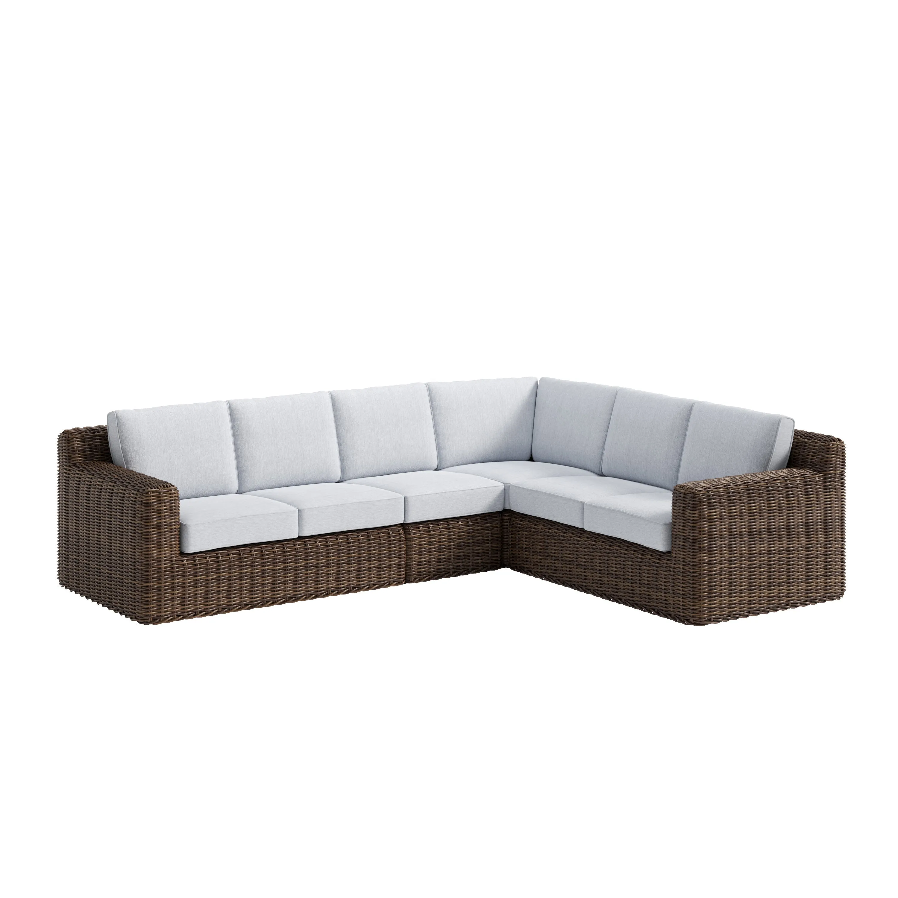 Carmel Brown Outdoor Sectional with LUX Heavy Weave