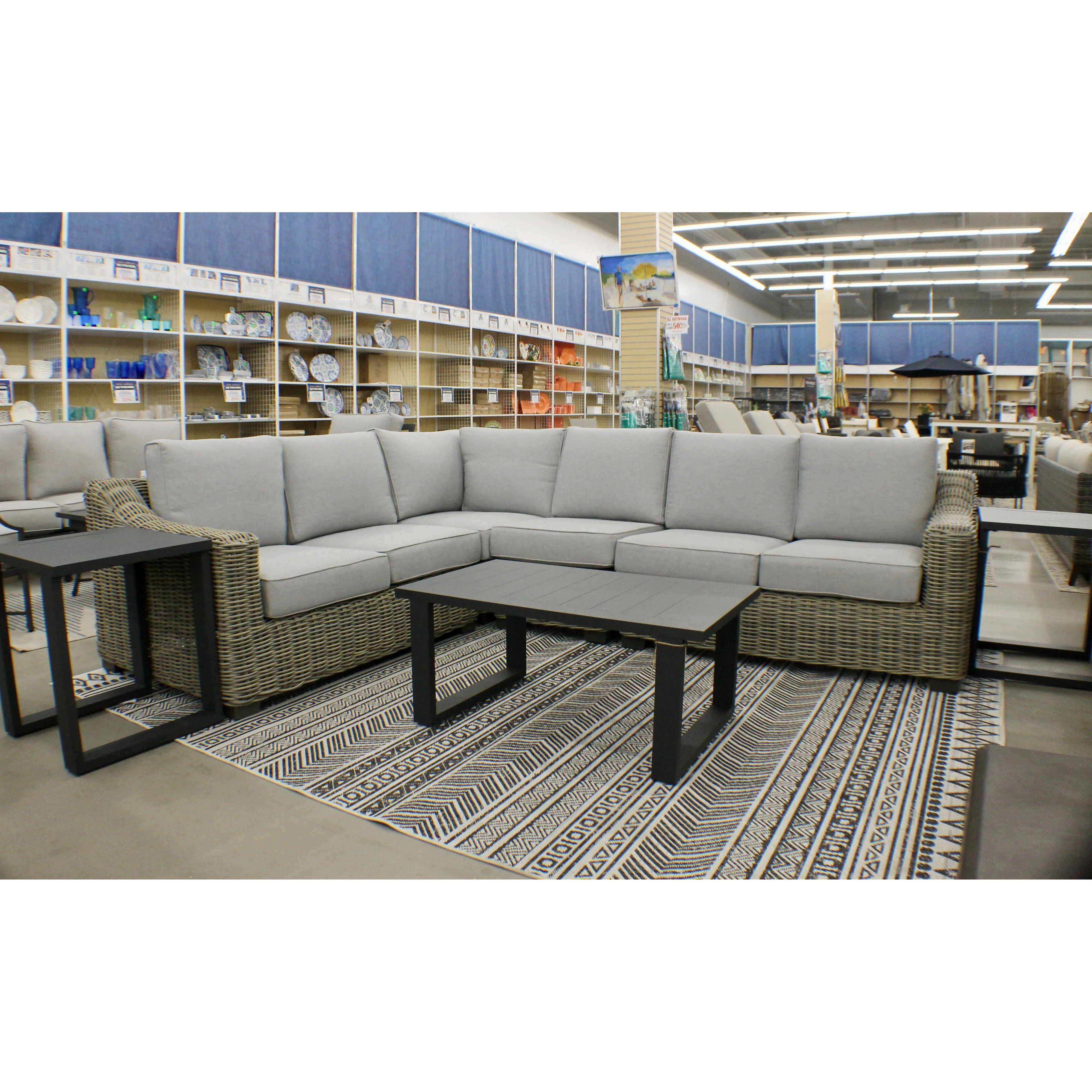 Carmel Natural Outdoor Sectional Sets with LUX Heavy Weave  - New for 2024