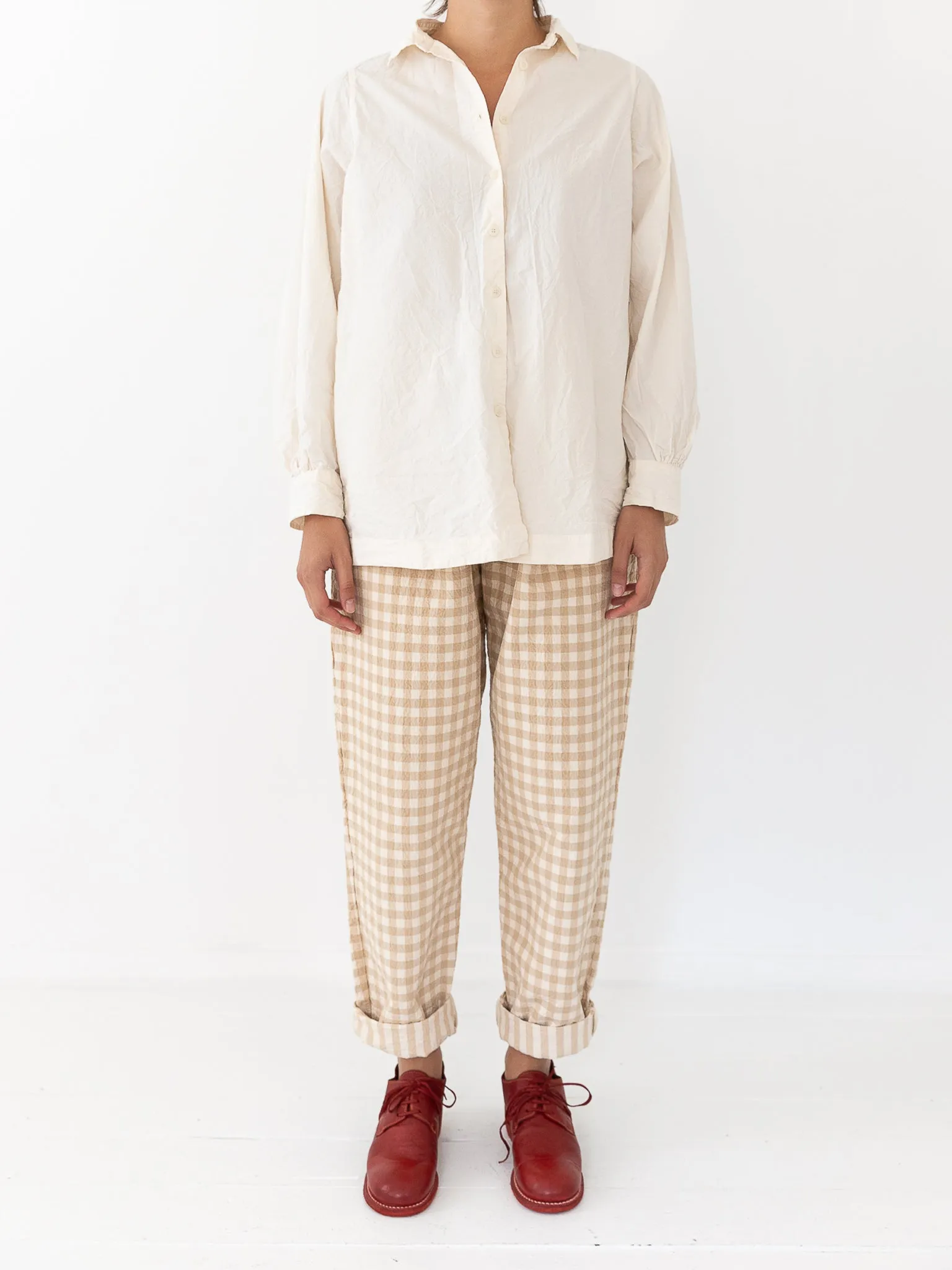 Casey Casey Verger Pant, Beige Double Check