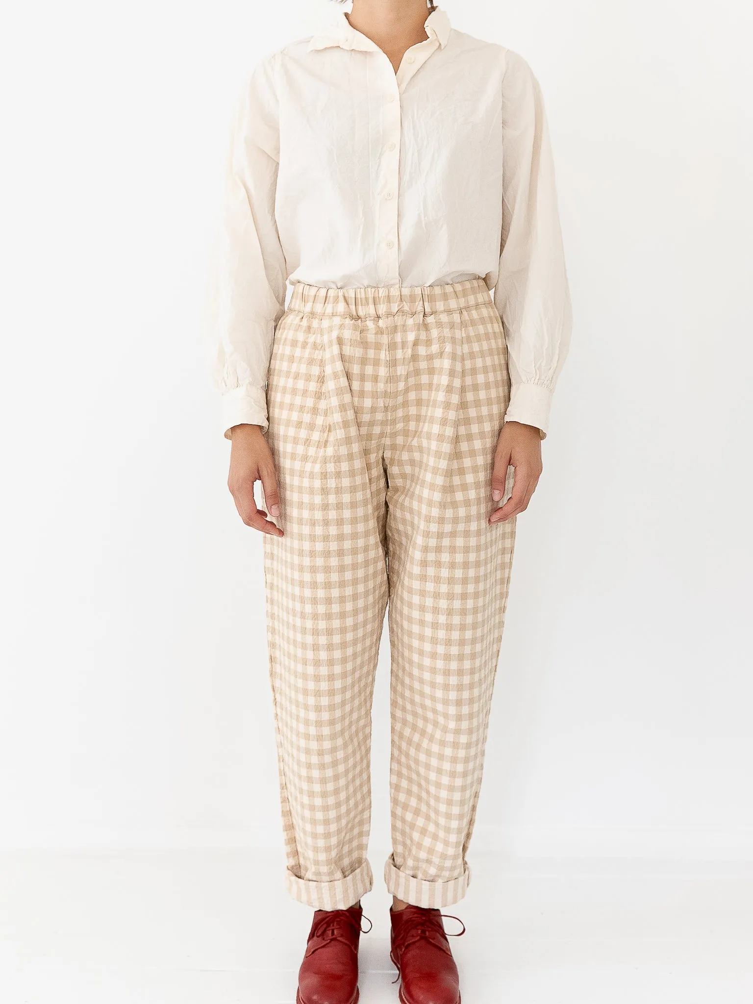 Casey Casey Verger Pant, Beige Double Check