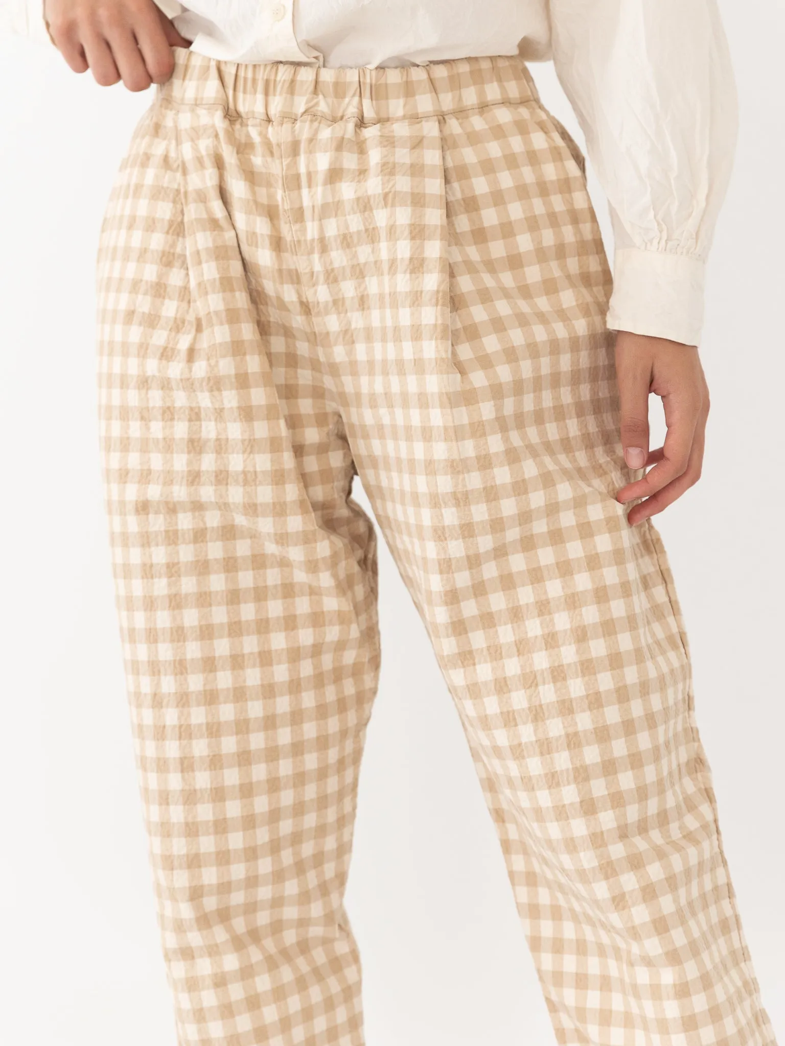 Casey Casey Verger Pant, Beige Double Check