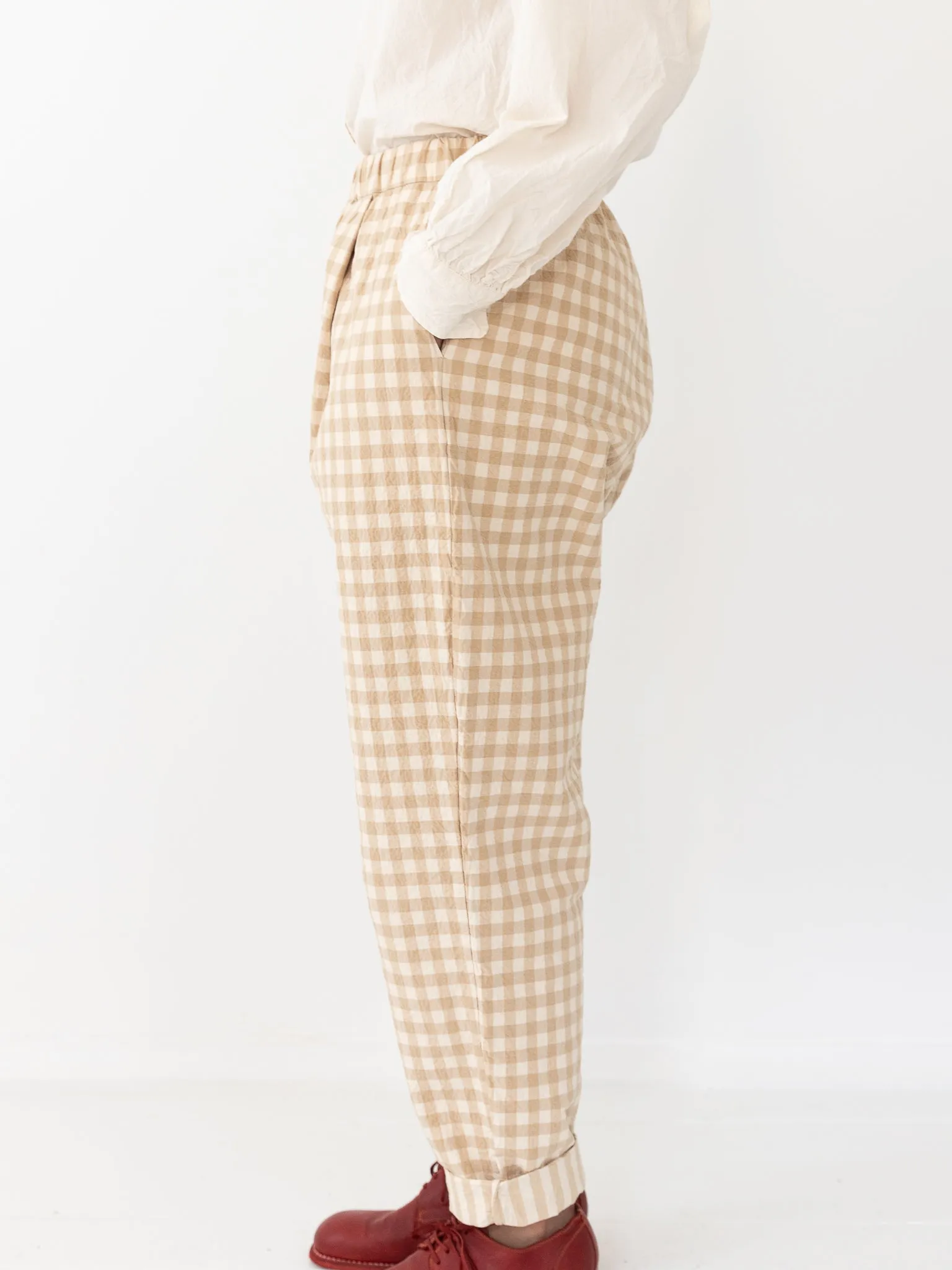 Casey Casey Verger Pant, Beige Double Check