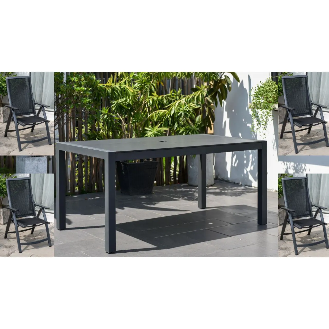 Catalina Grey 62" Outdoor Patio Table