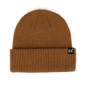 CC Waffle Knit Beanie CH Brown