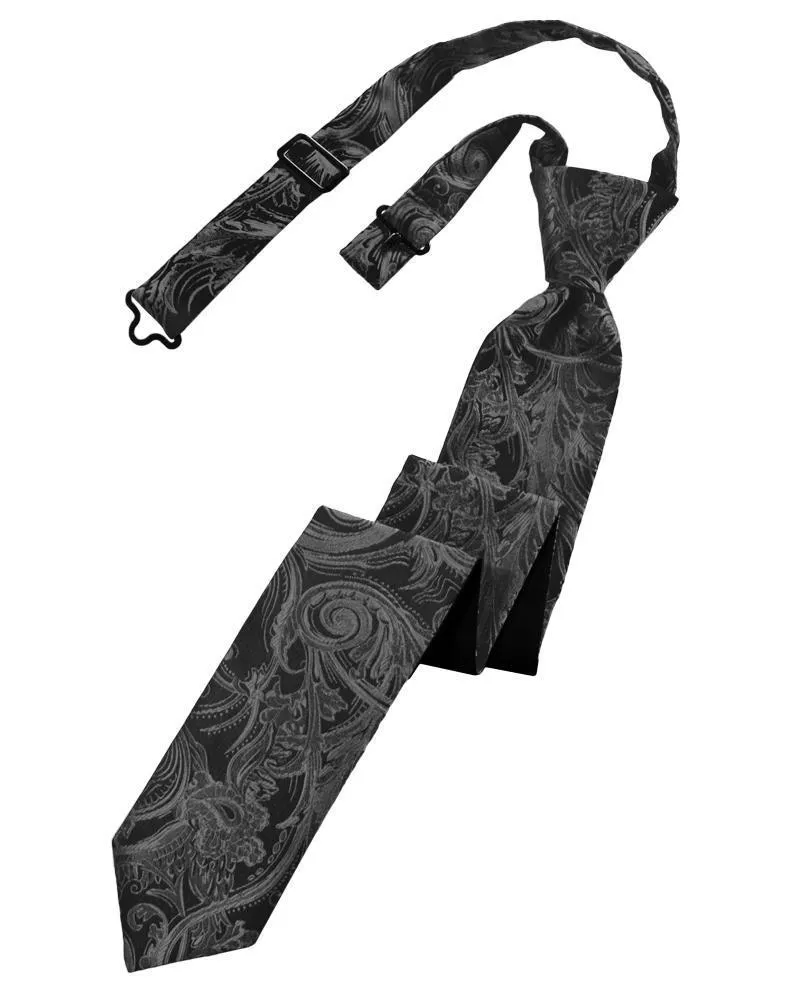 Charcoal Tapestry Skinny Necktie