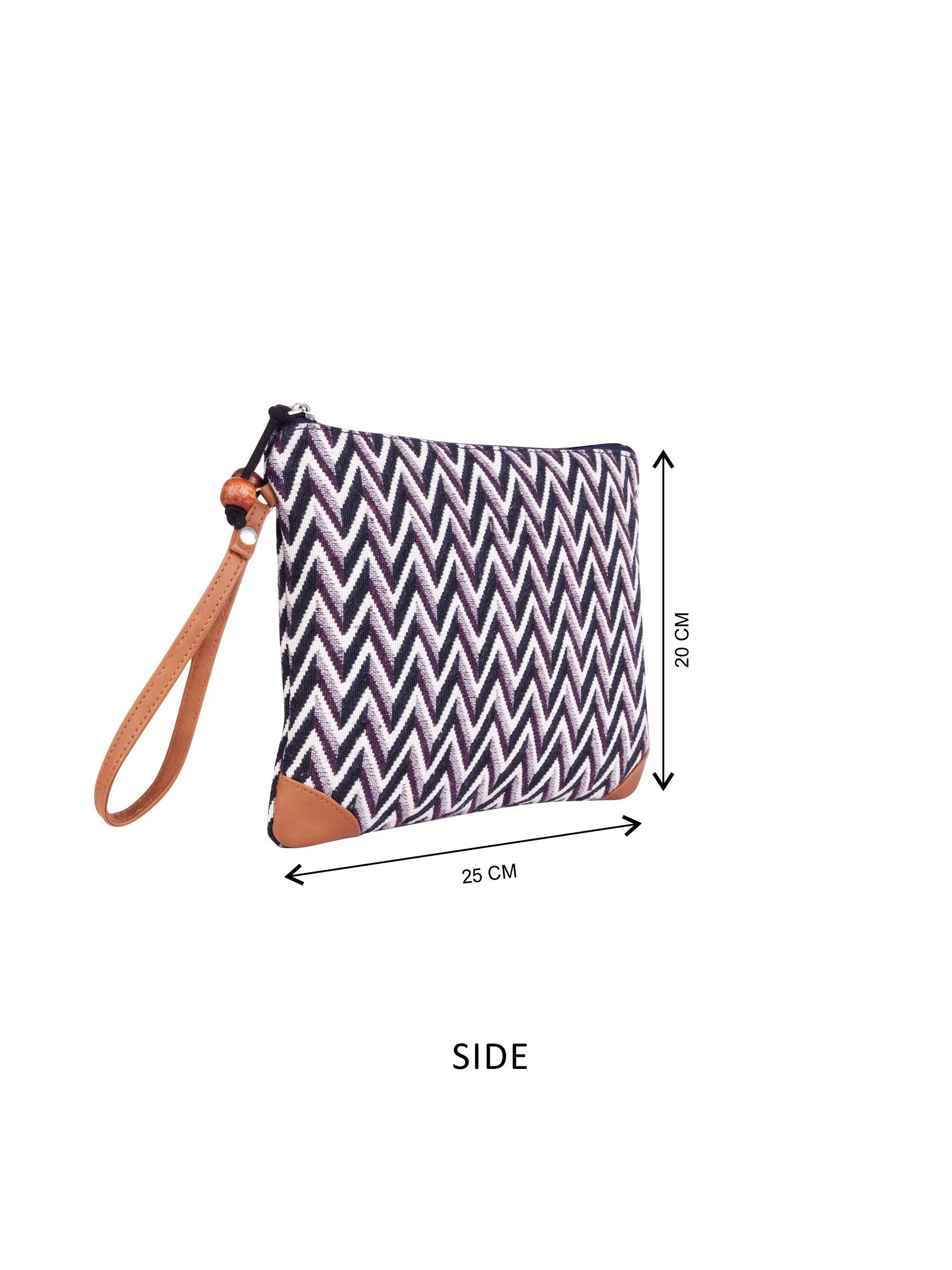 Chevron Zig Zag Jacquard Multi Purpose Pouch