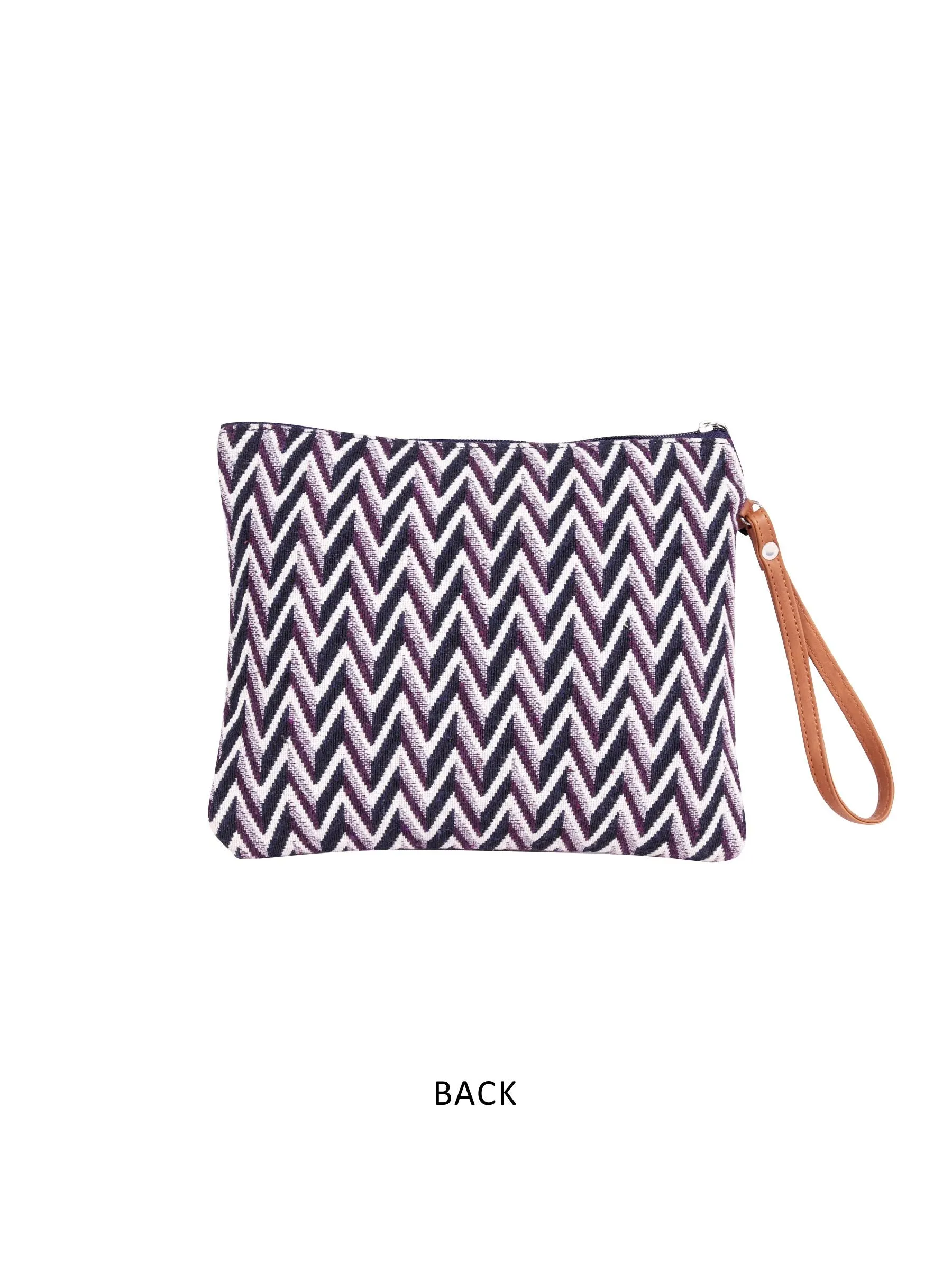 Chevron Zig Zag Jacquard Multi Purpose Pouch