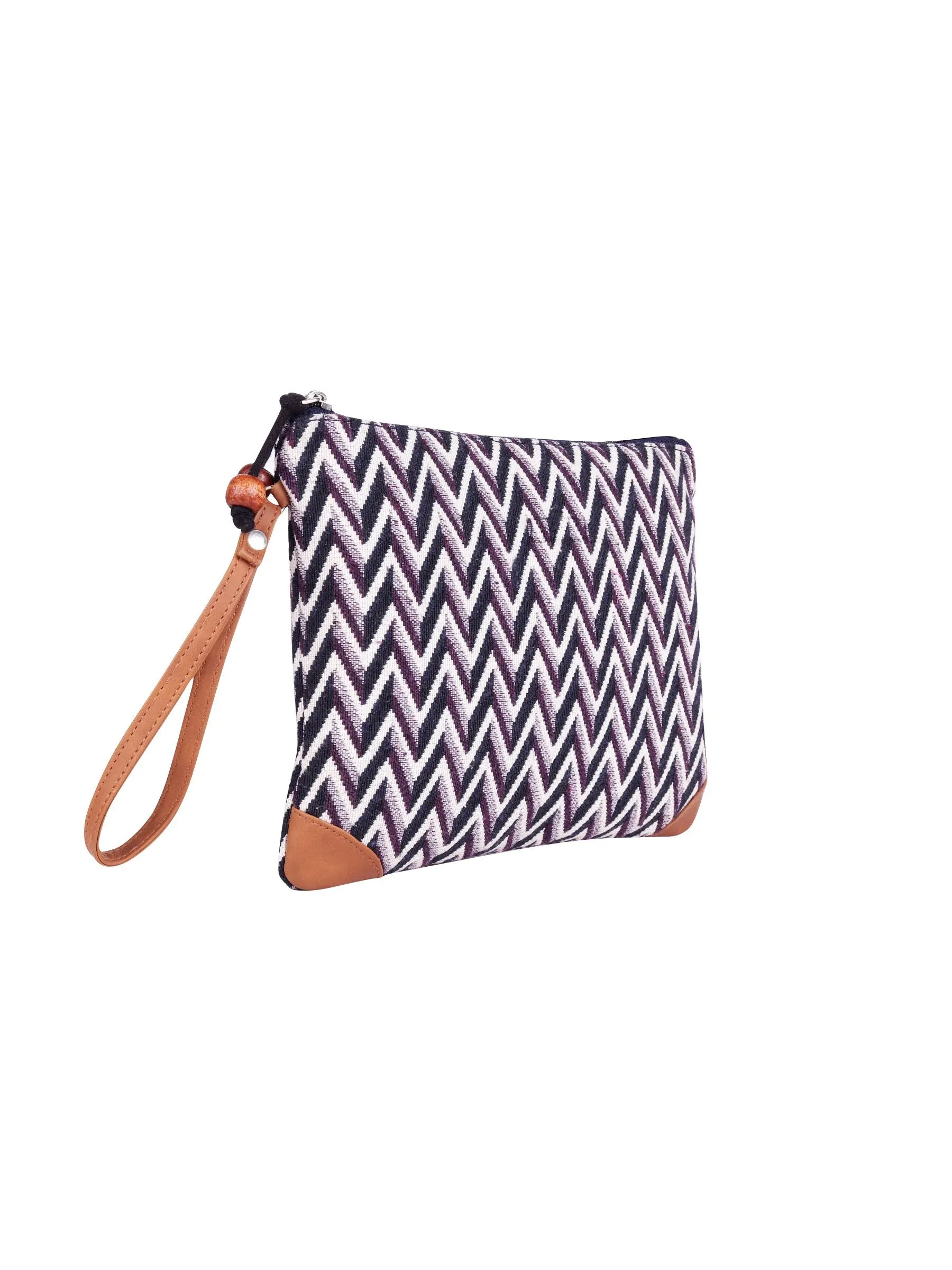 Chevron Zig Zag Jacquard Multi Purpose Pouch