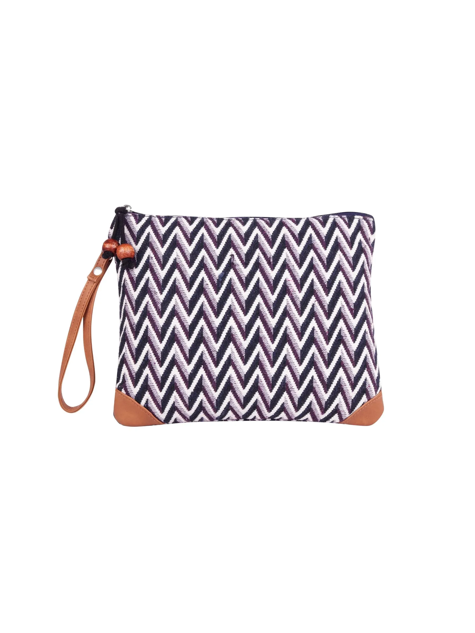 Chevron Zig Zag Jacquard Multi Purpose Pouch