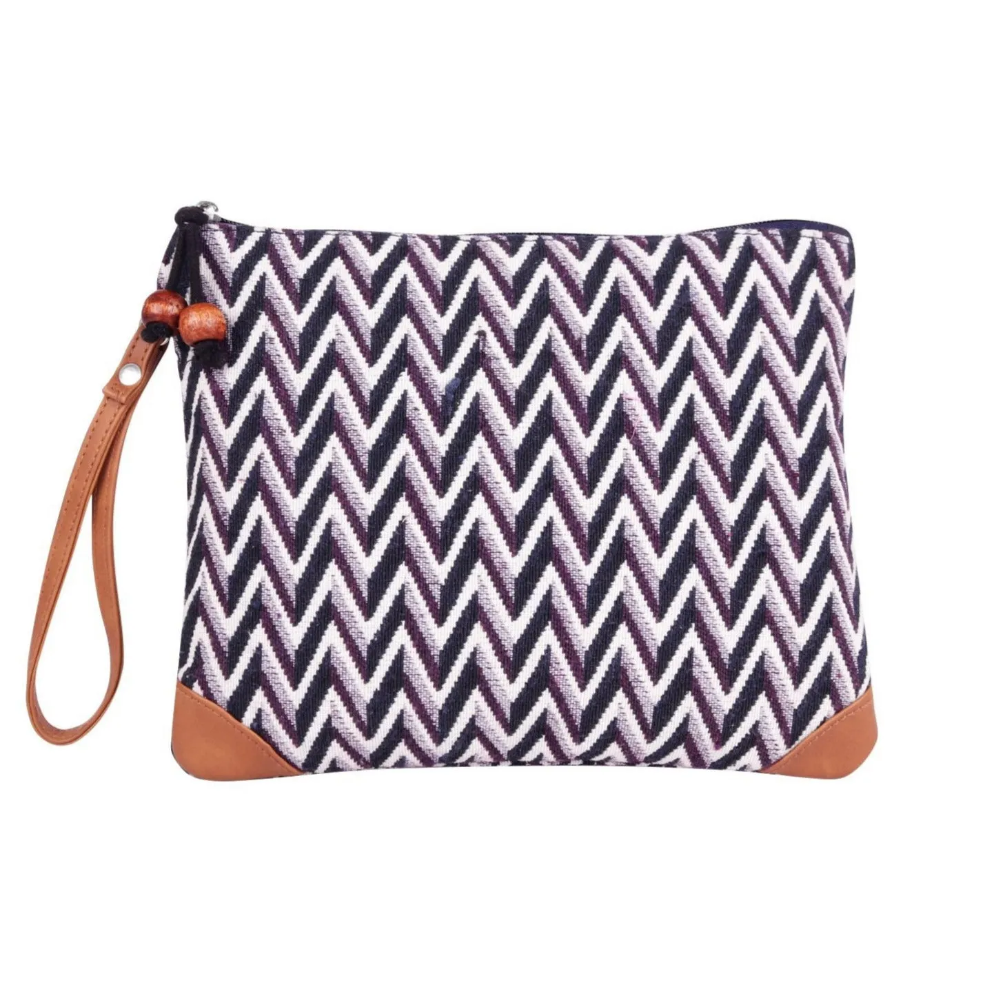 Chevron Zig Zag Jacquard Multi Purpose Pouch