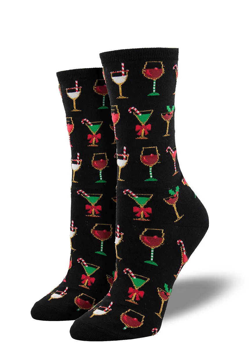 Christmas Cocktails Women's Socks