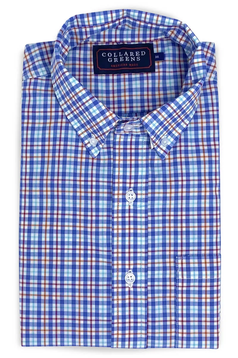 Claremont: Brookline Button Down Shirt - Blue