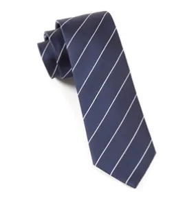 Classic Navy Pencil Pinstripe Necktie