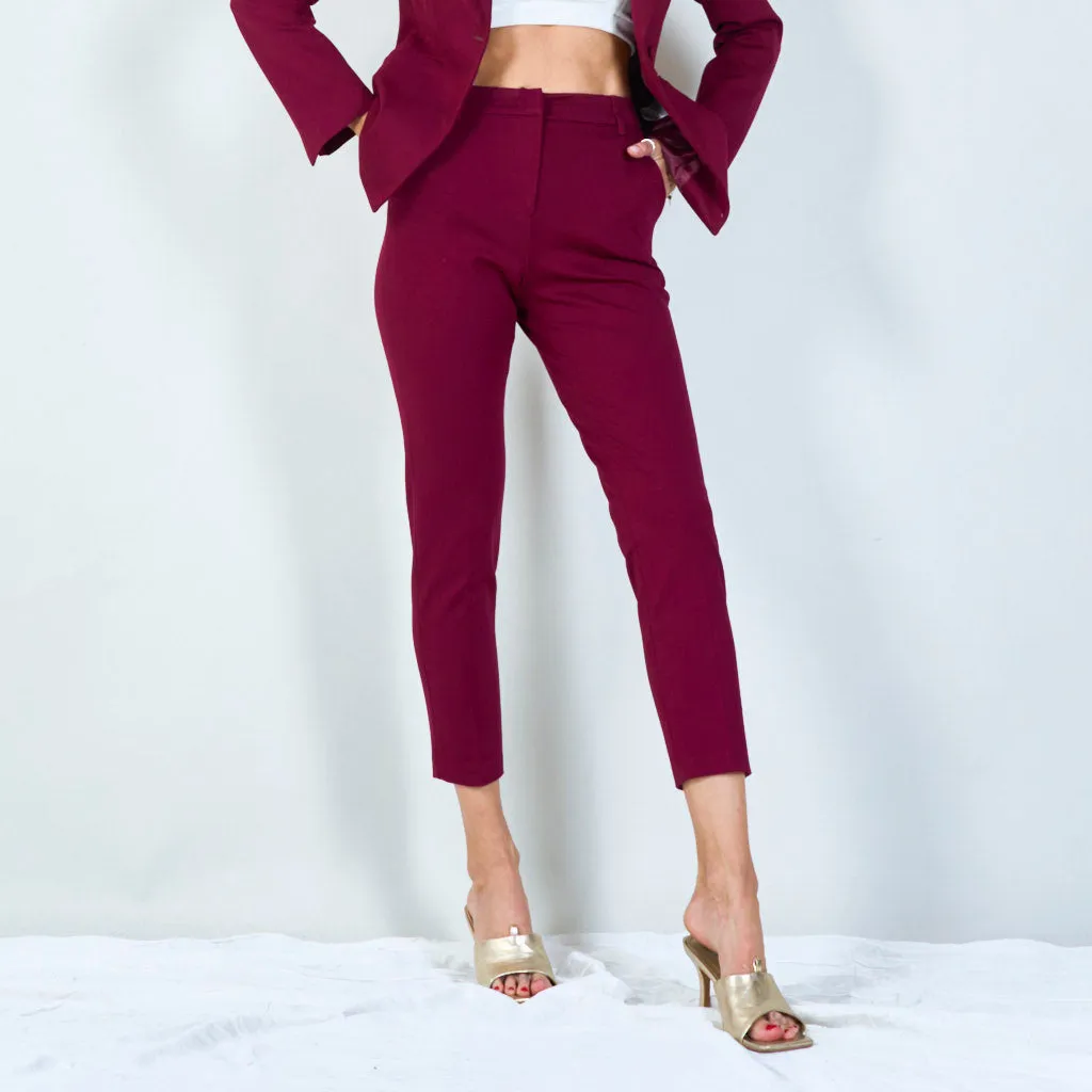 Classic tailored pants with belt loops wholesale