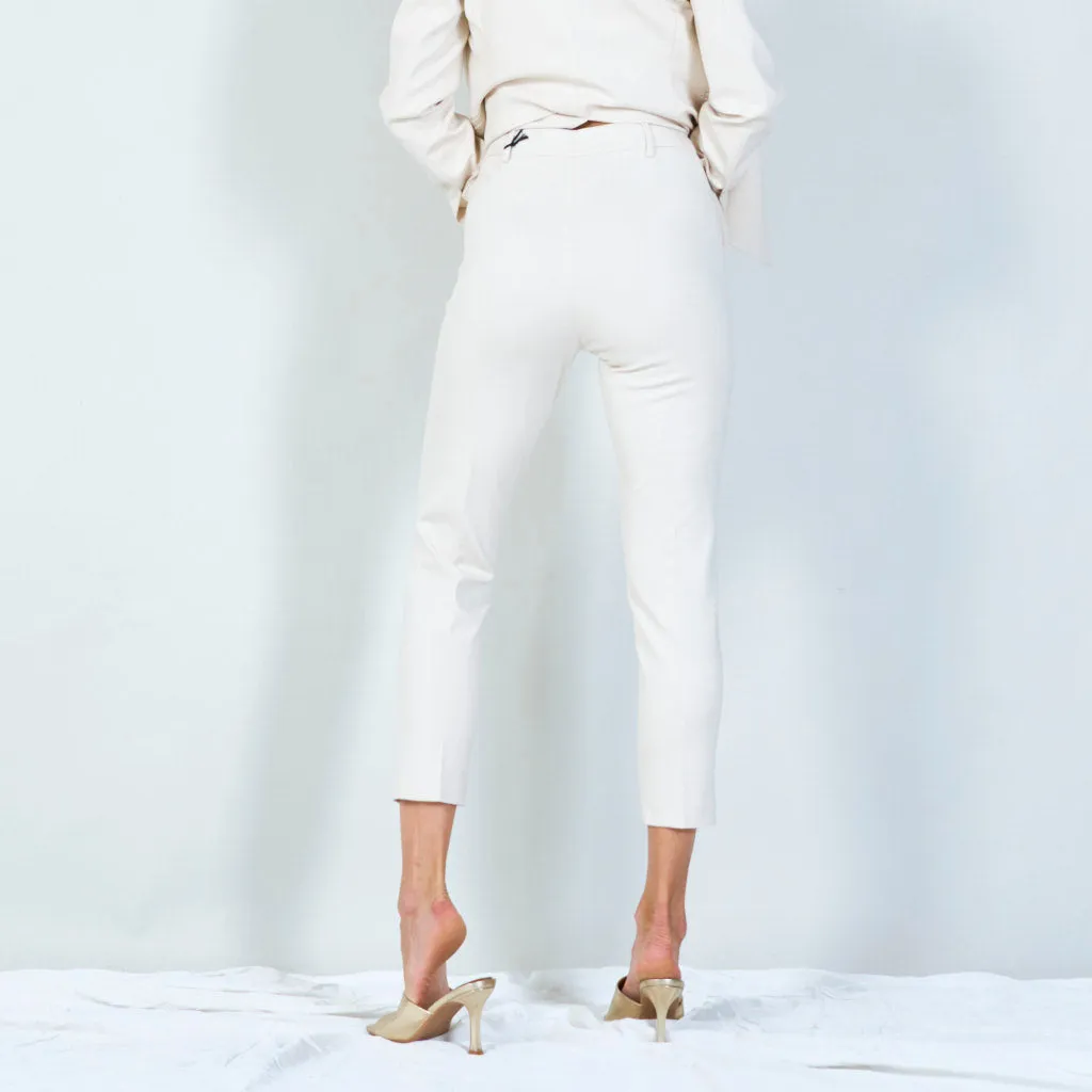 Classic tailored pants with belt loops wholesale