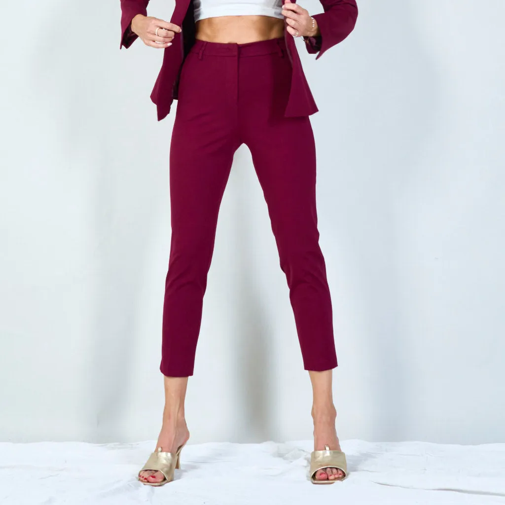 Classic tailored pants with belt loops wholesale